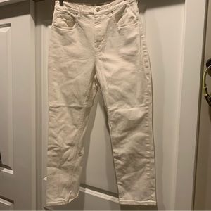 High waist straight white everlane jeans size 29 ankle